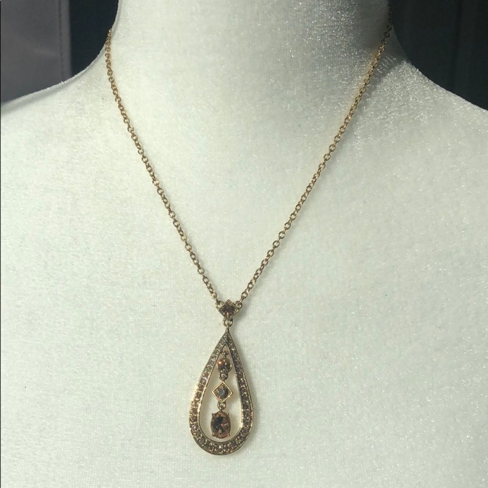 🍭6/$30 Teardrop jewel rhinestone drop necklace
